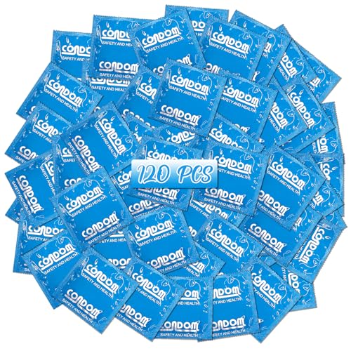 Condones de Seguridad | Paquete de 120 – 52 mm | Condones para Hombres | Caucho Natural | Pared Ultrafina de 0.05 mm de Grosor | Lubricación Duradera | Máximo Placer
