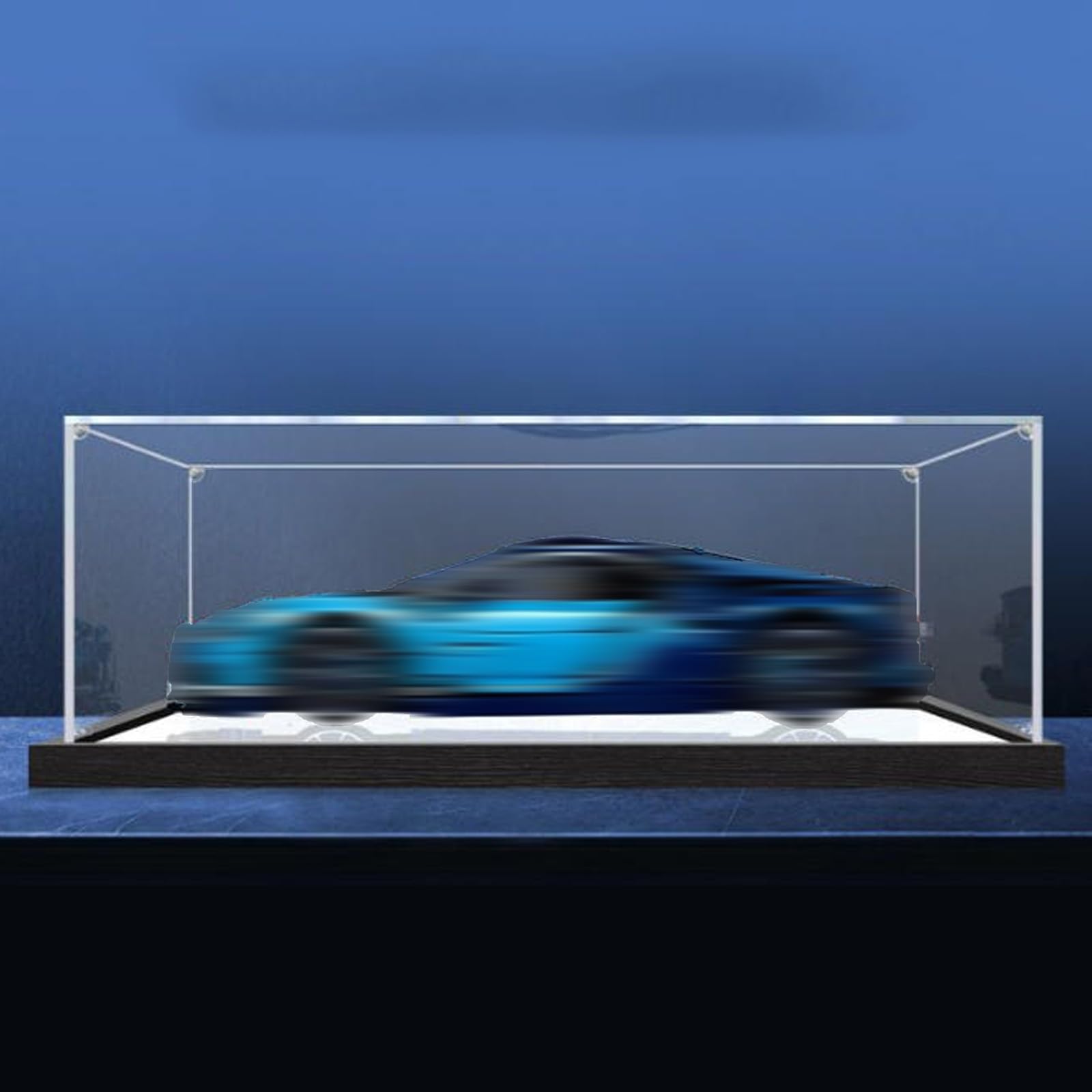 Acrylic Display Case Compatible with Lego 42083 Racing Car Model, Dustproof Transparent Storage Box, Compatible with Lego 42083 (Model Not Included) (3mm-Mirror base)