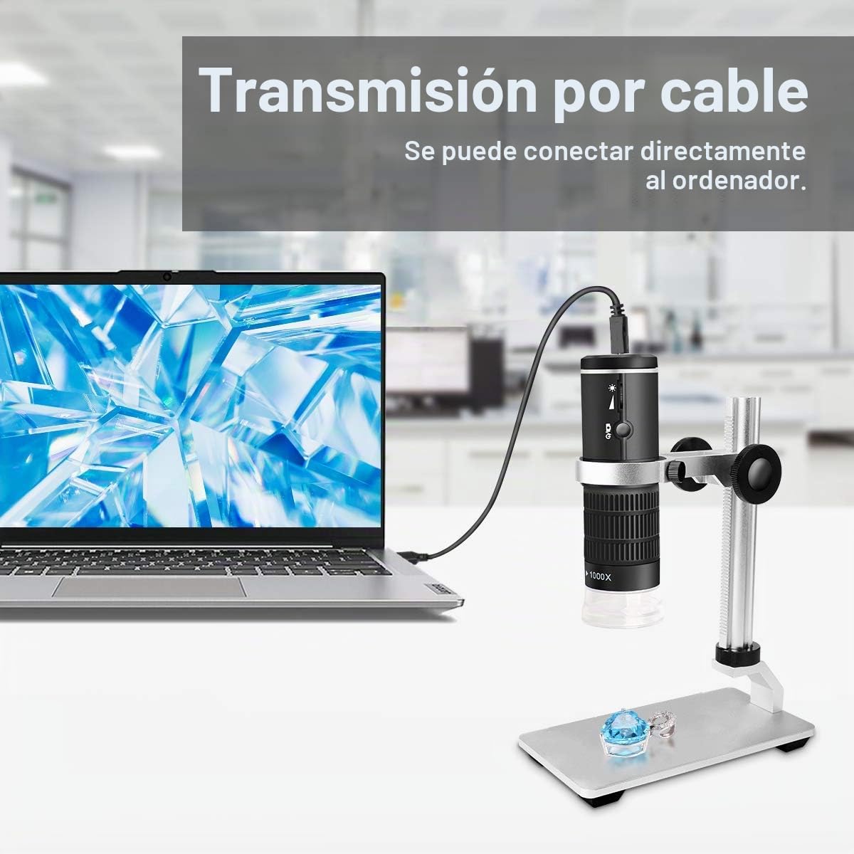 Microscopio Digital WiFi para iPhone, teléfono Android, Mac, Windows, HD, 1080P, grabación de Video, Aumento de 50-1000X, cámara de microscopio portátil inalámbrica con Bolsa de Transporte