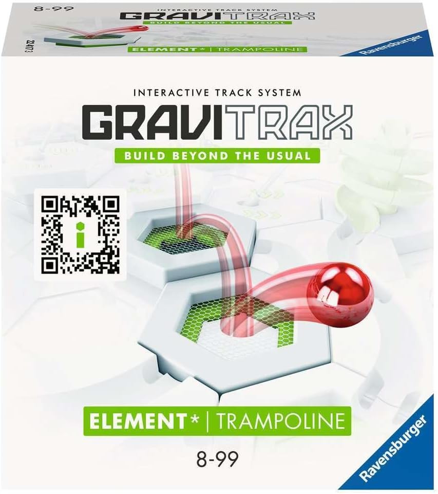 Ravensburger Verlag GmbH Ravensburger GraviTrax Element trampoline – accessoire voor het knikkerbaansysteem. Kan worden gecombineerd met alle GraviTrax-productlijnen, startersets, uitbreidingen en elementen, constructiespeelgoed vanaf 8 jaar