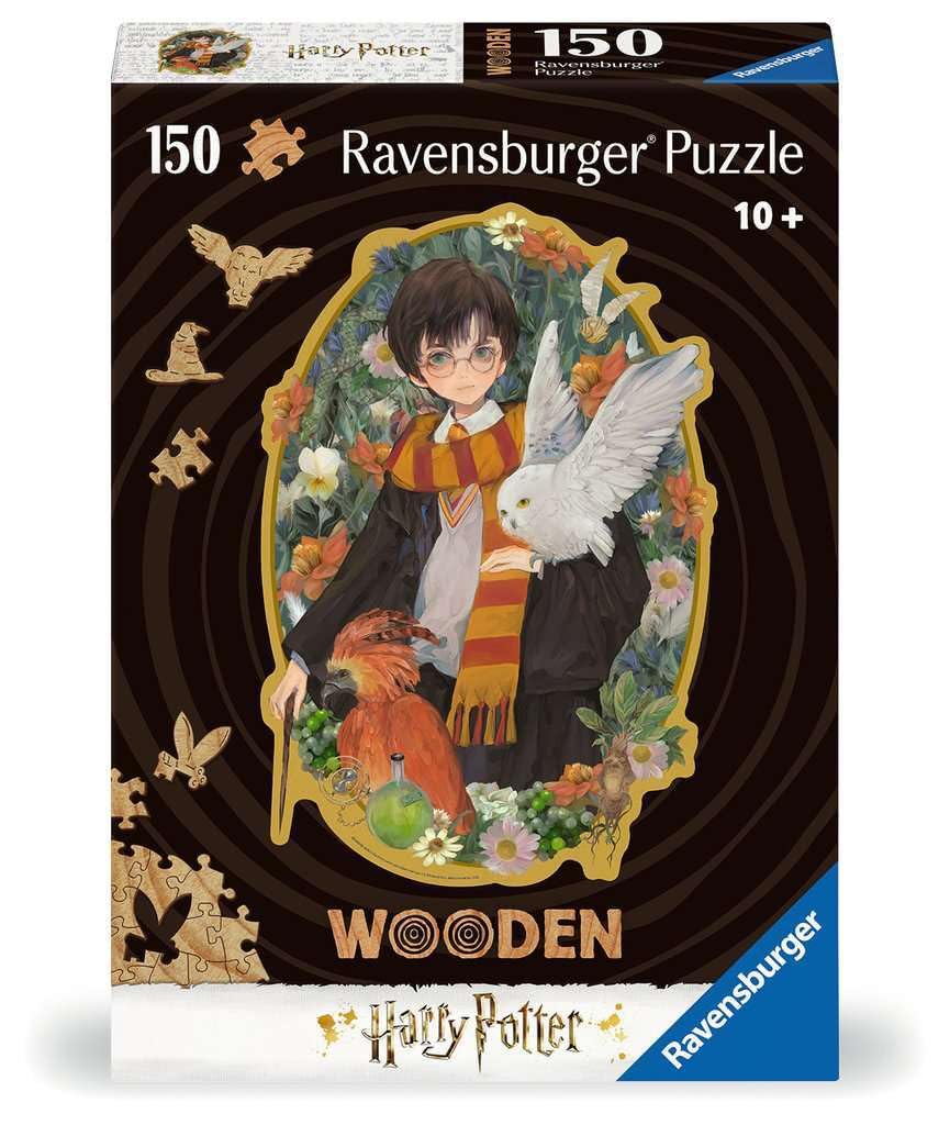 Ravensburger WOODEN Puzzle - Harry Potter - konturgeformtes Holzpuzzle mit 150 Teilen