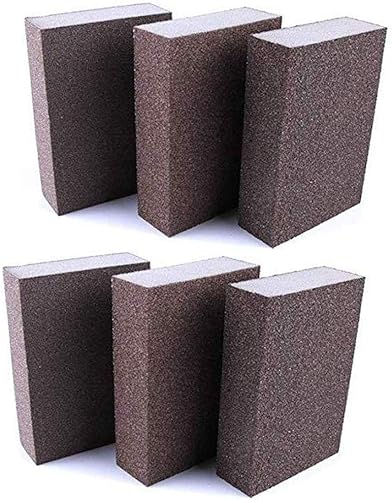 Lheng Esponja de lijado en seco y húmedo de grano 60, almohadillas de pulido de diamante, herramienta de lijado a mano, 6 unidades