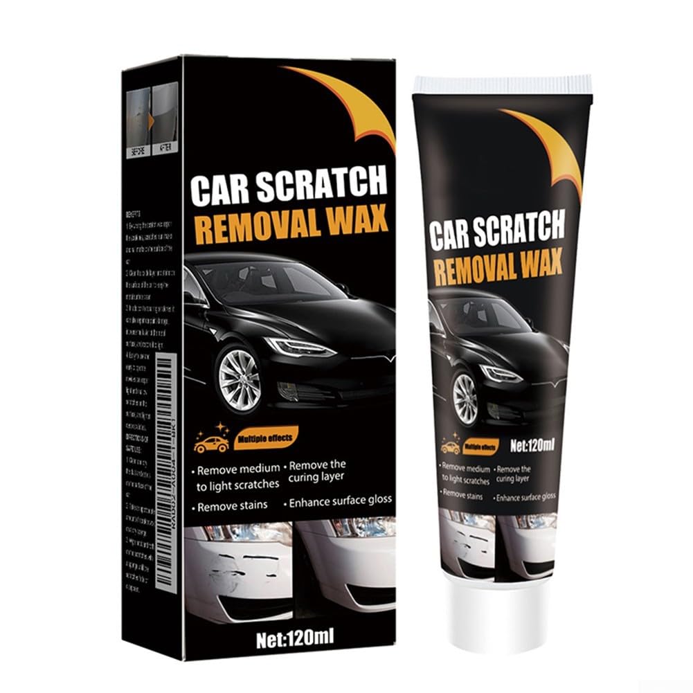 Car Scratch Remover Kit – Advanced Wax-Based Restoration Paste for Light Scratches, Swirls & Scuffs on All Car Colors, Includes Microfiber Cloth