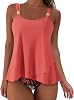 SUUKSESS Women Ruffle High Waisted Tankini Swimsuit Tummy Control Bathing Suit