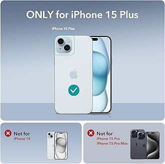 ESR for iPhone 15 Plus Case, Compatible with MagSafe, Military-Grade Protective Case, Built-In Stash Stand Phone Case, Scratch-Resistant Back Cover, Classic Series, Clear Black