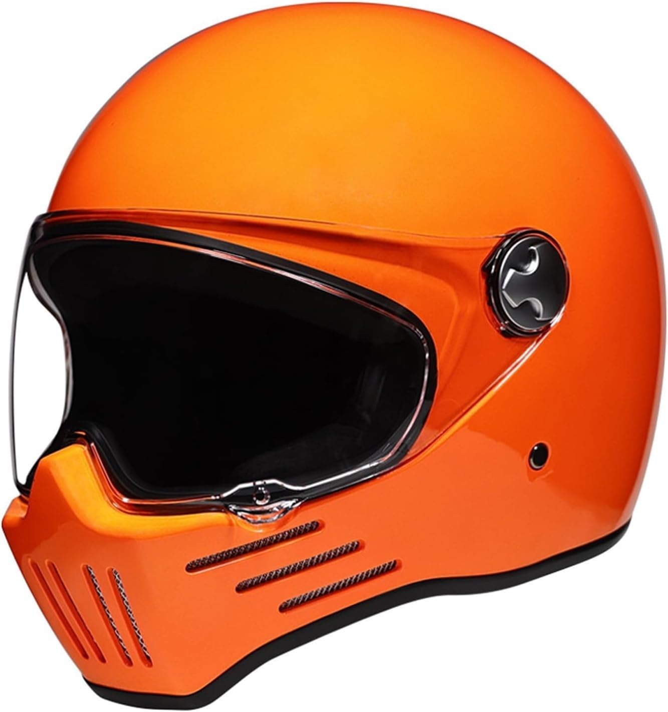 Casco Integrale da Moto di Ispirazione retrò, Certificato DOT/ECE, Jet Moto Cruiser Scooter Unisex Adulto G,M=55-56cm