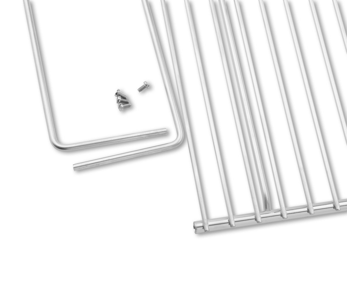 Griglia Barbecue DEOS In Acciaio Inox AISI 304 – 55x33 Cm, Accorciabile E Ribaltabile, Diametro Barre 7+5 Mm