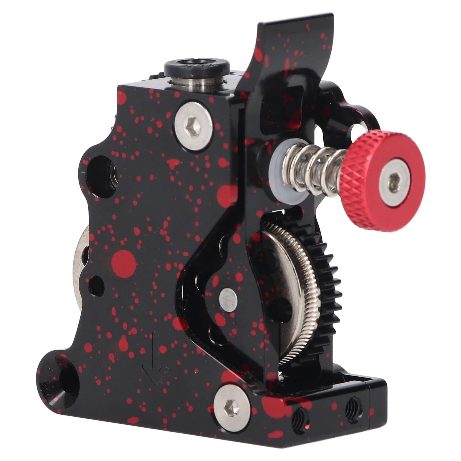 Extrusora de Doble Engranaje, Todo Metal Endurecido de Acero Reductor Engranaje 3D Impresora Extrusora con Dientes de Engranaje en ángulo para PLA ABS PETG TPU PP PC Nylon PEEK