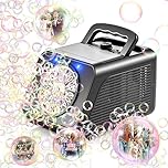 Tecnock Bubble Machine, Automatic Bubble Blower 15000+ Bubble Per Min, Bubble Machine for Kids Toddler, Portable Bubble Maker with 2 Speeds, Outdoor Toys for Parties, Birthday, Wedding