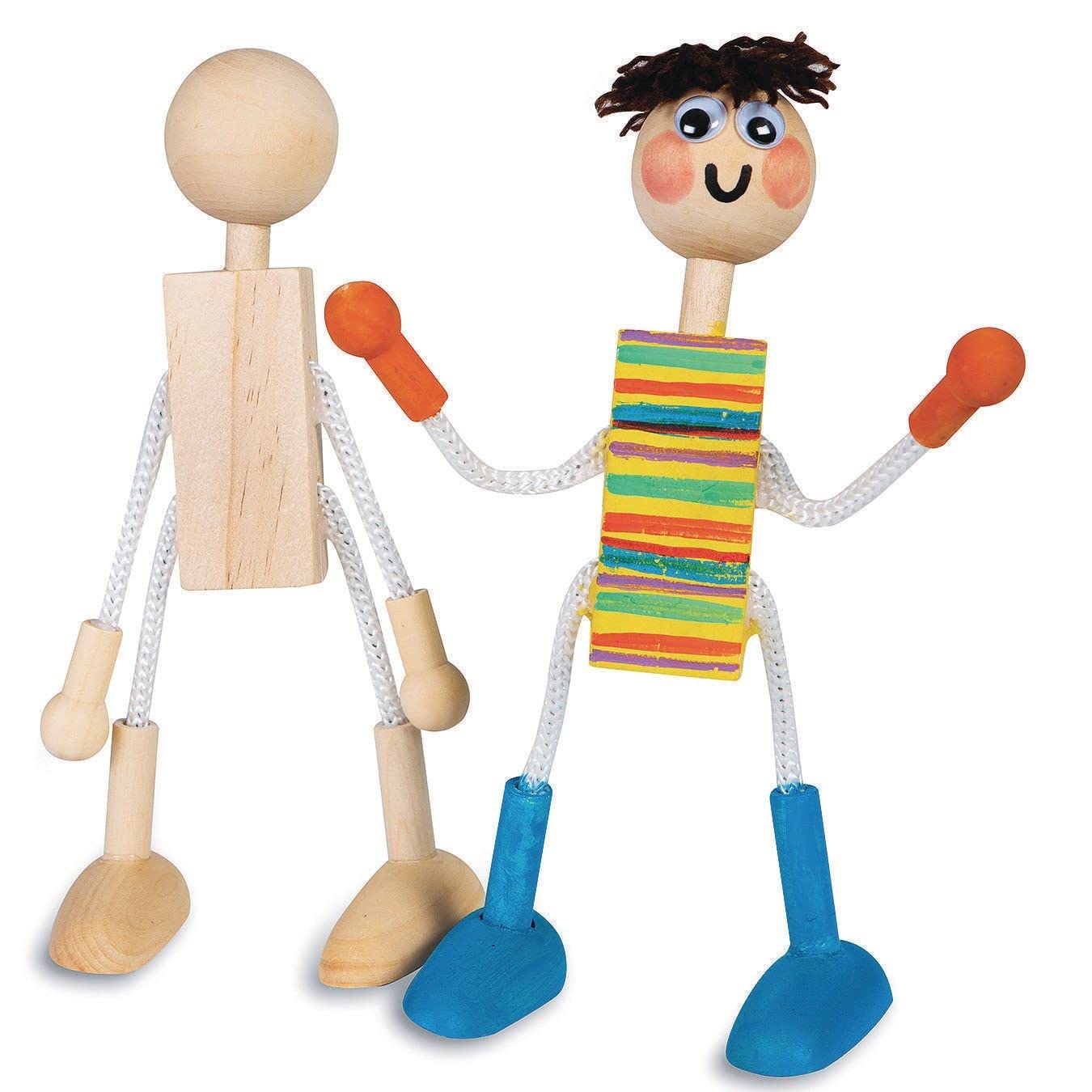 Amazon.com: Unfinished Posable Wood Dolls (Pack of 6) : Toys