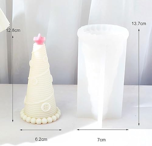 Miniatura 2 de Molde cónico ondulado para velas, molde de estrella, molde de pilar, joyería, moldes de fundición de resina, molde de silicona hecho a mano para