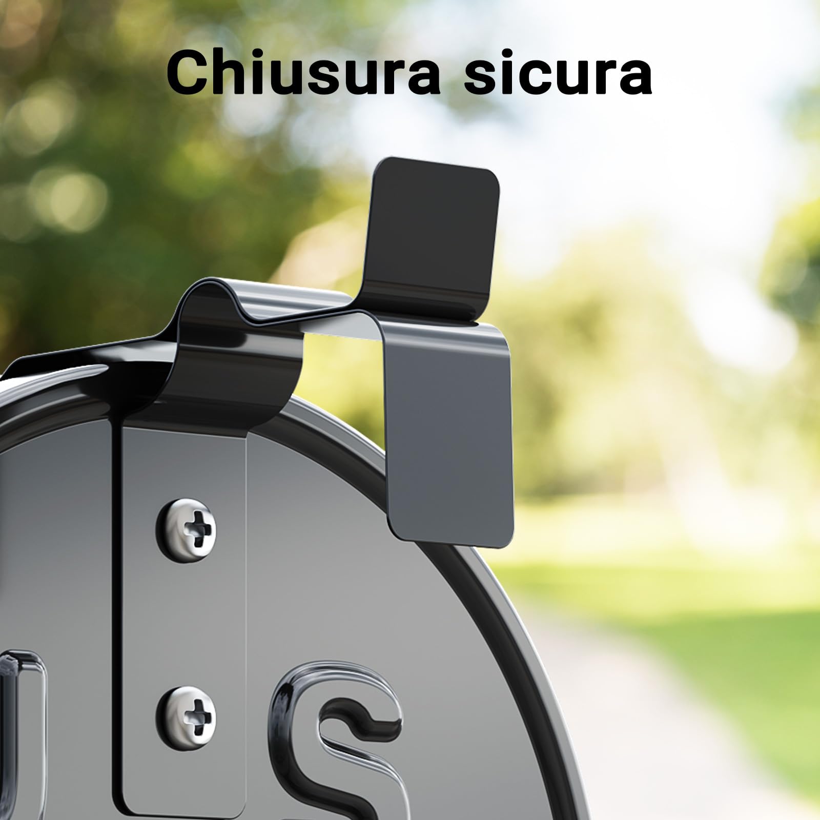 Wiltec Cassetta postale americana in acciaio zincato nero con materiale di montaggio