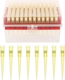 TEHAUX Pipettor Accessory Disposable Pipette Filter Tips 96pcs Pipette Tips Cylinder Universal Plastic Pipette Tips 200ul Lengthened Pipette Tips