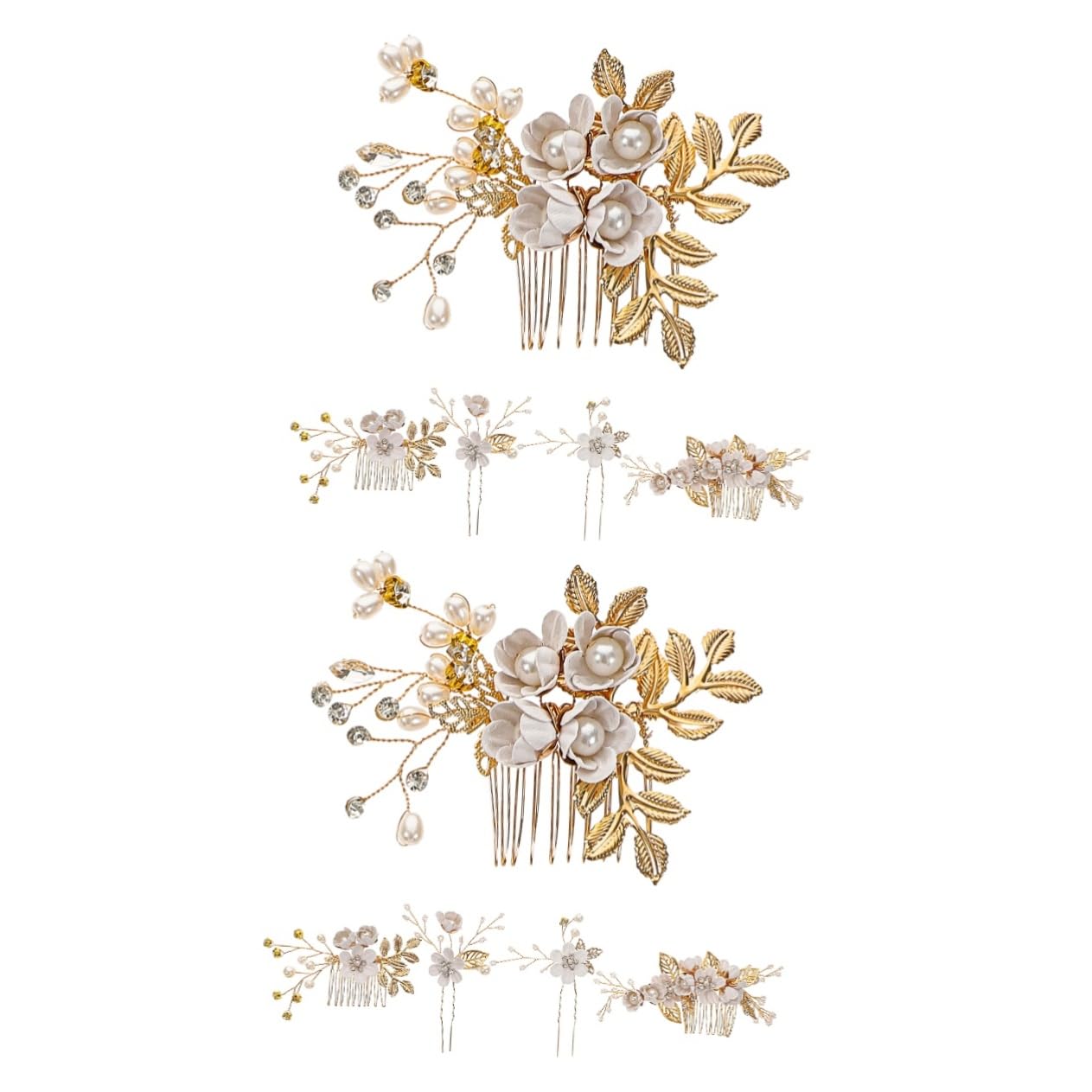 MAGICLULU 2 Sätze Kamm Haarschmuck für die Braut dekorative Haarspangen Haarnadel Haarklammer Tiara Kopfbedeckungen für Frauen Haarschmuck für die Hochzeit Handbuch schmücken Damen Legierung