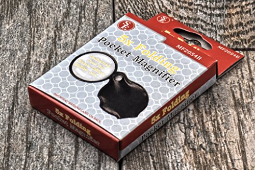 SE 5X Folding Pocket Magnifier with 1-1/2" Glass Lens Diameter - MF2054B