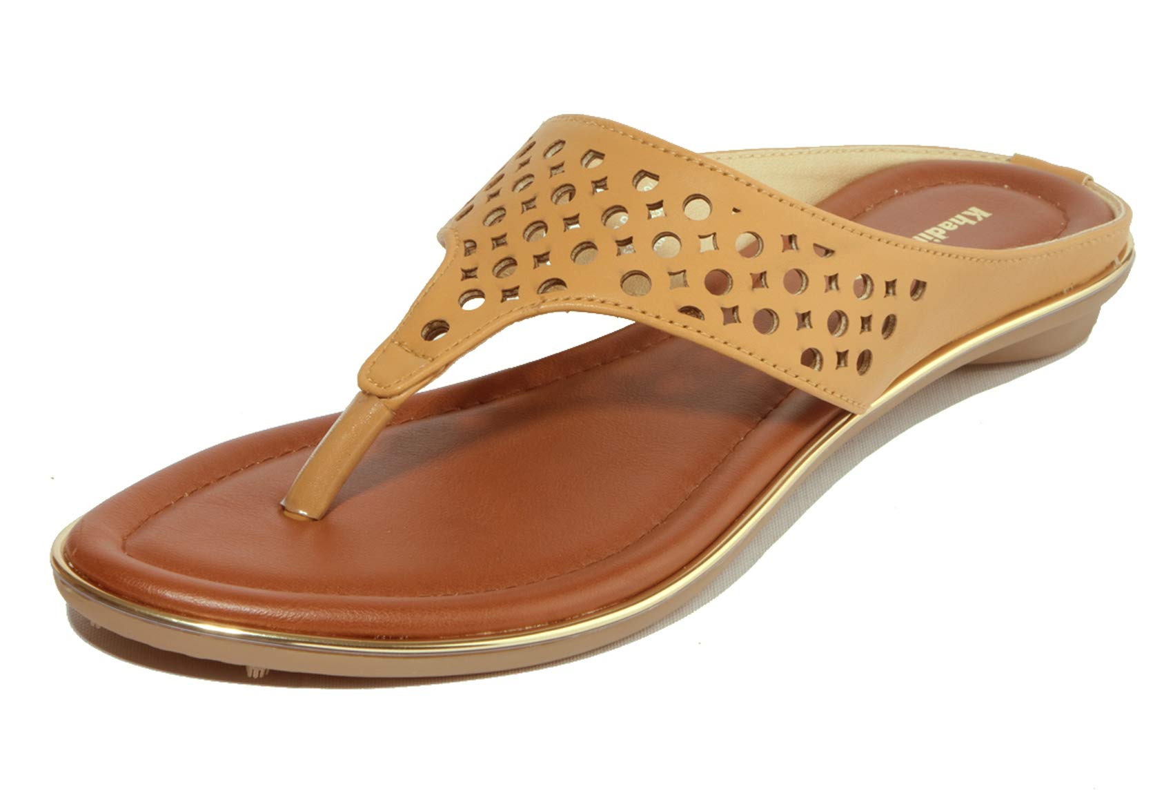 Khadims Beige Flat Slip Ons for Women | Synthetic Sandals for women | Flats for women Stylish, Latest & Durable (B07MD5MVHJ) Amazon Price History, Amazon Price Tracker