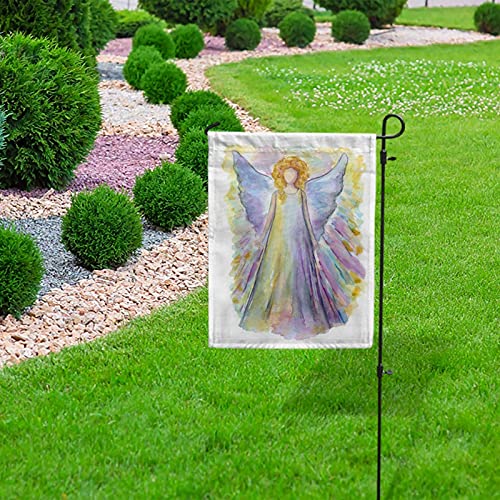 Rashu Garden Flags Angel Fairy Watercolor Painting Hand Drawn Welcome Flag Home Double Sided Vertical Polyester Lawn Patio Outside Decorations House Yard Lawn Outdoor Flag 12X18 Inch #TOP4