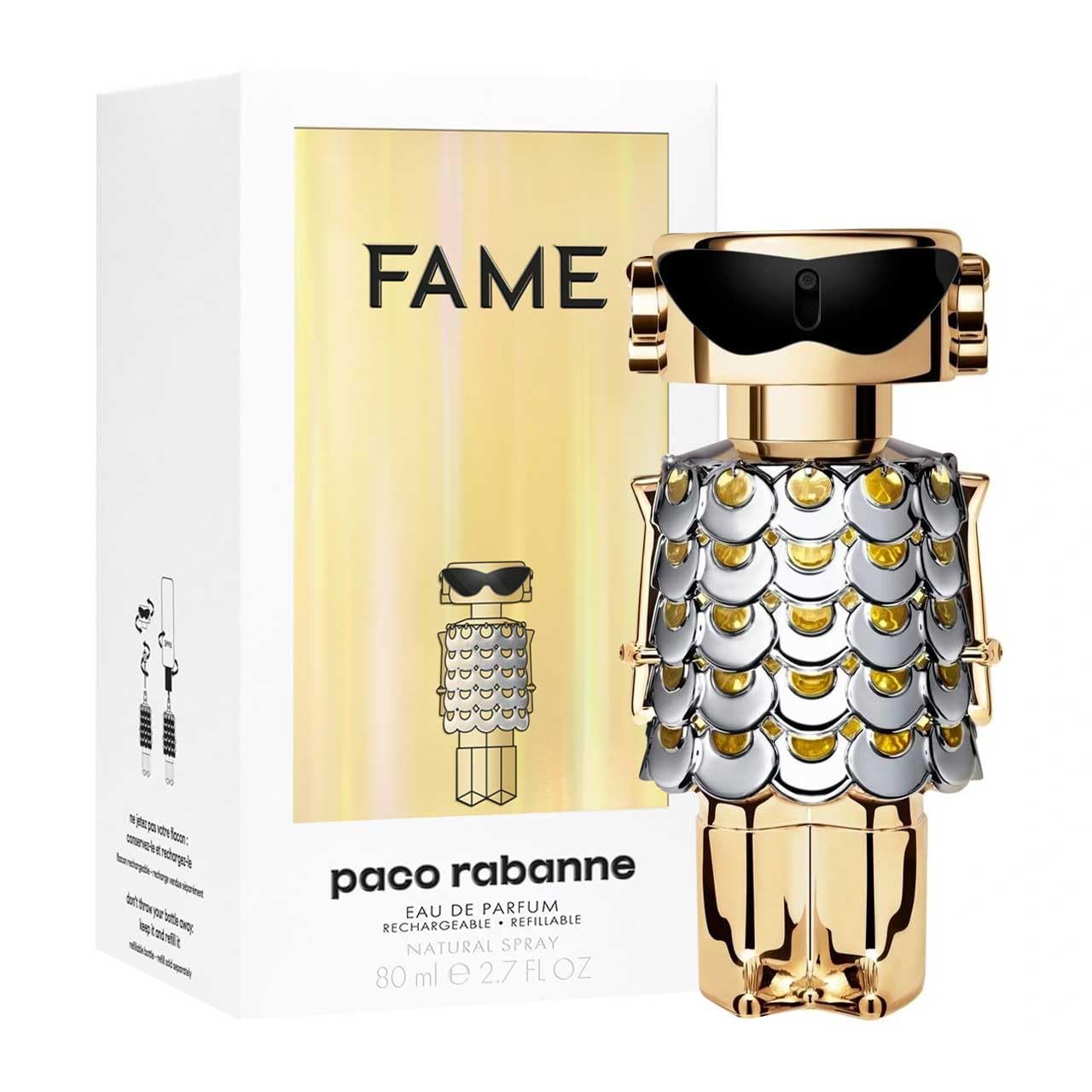 PACO RABANNE FAME VEGAN EAU DE PARFUM SPRAY(REFILLABLE - 80ML