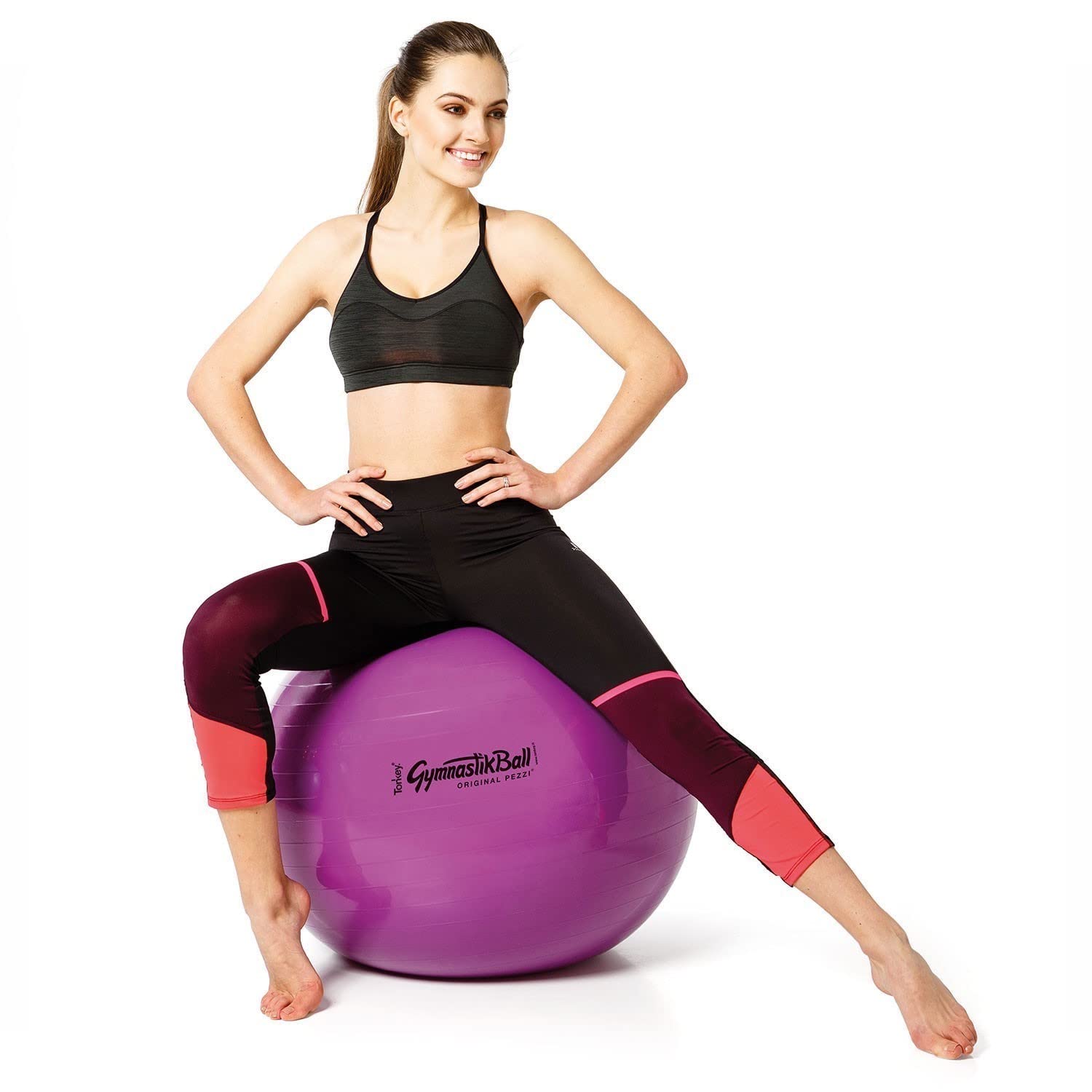 PEZZZI oryginalna piłka Pezziball standardowa 75 cm z miską piłkę fioletową piłka do siedzenia