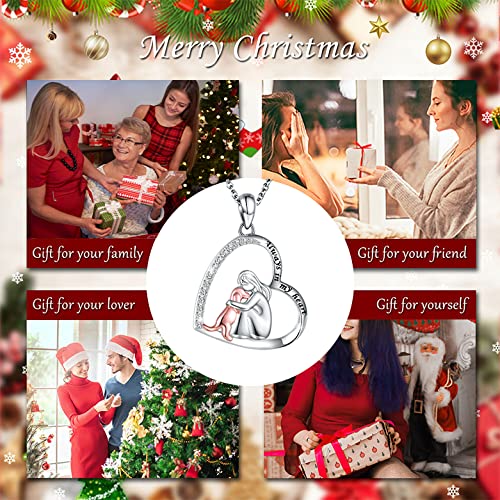 Sterling Silver Dog Necklace for Her - Always in My Heart Pendant Puppy Mother Day Jewelry Gift for Mom Pet Lover3