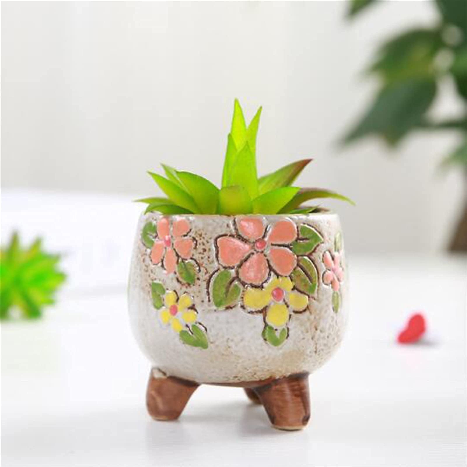 NICETOW Vaso da Fiori per Piante grasse in Ceramica da Giardino utile Vaso da Fiori in