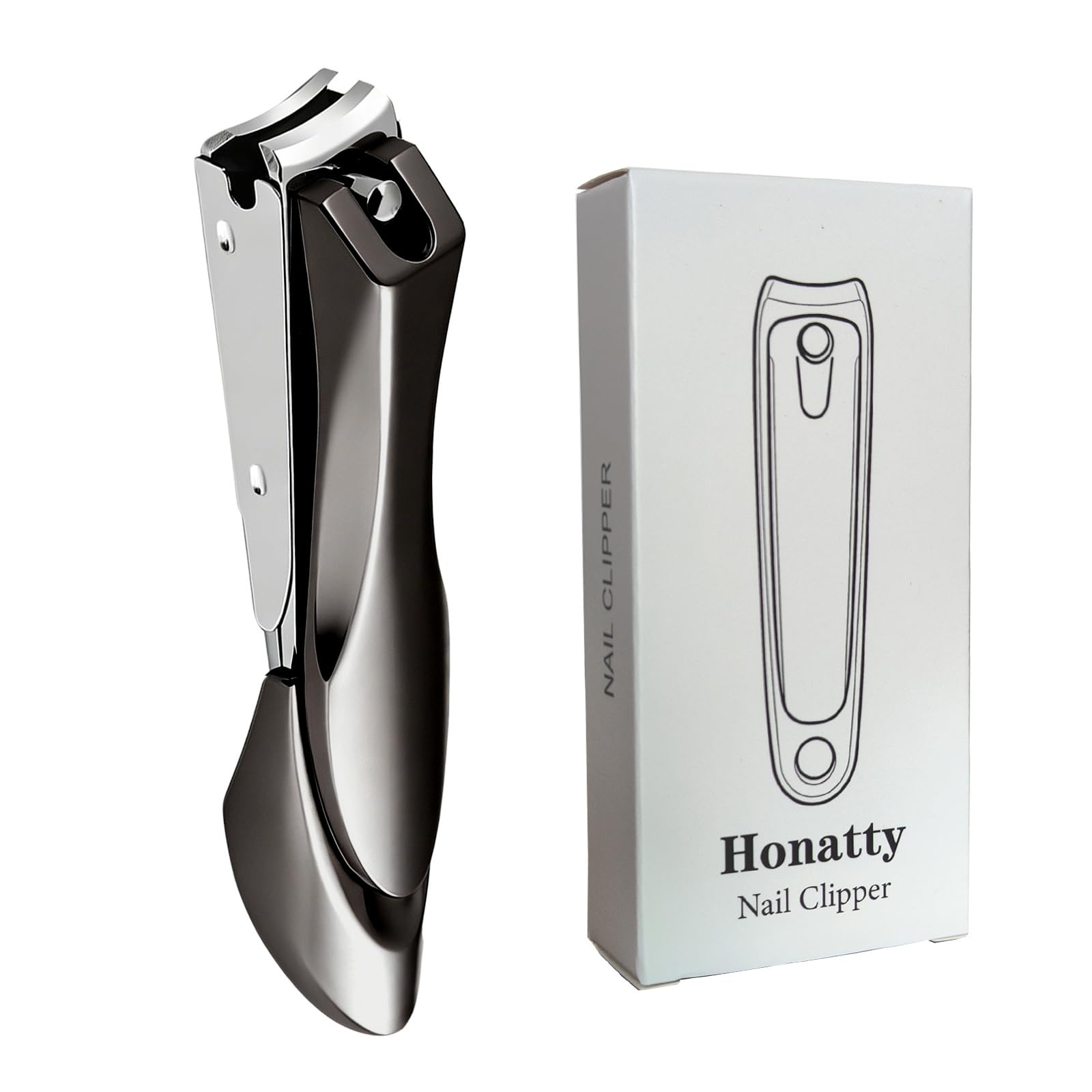Fingernail Toenail Clippers,Anti-Splash Nail Cutter for Thick Nails&Seniors