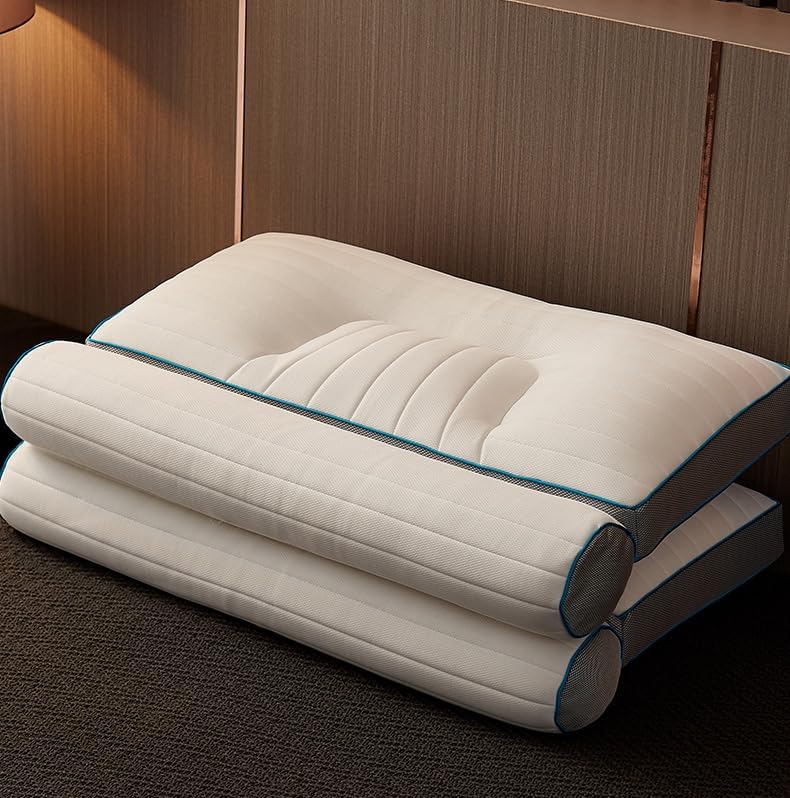 Miniatura 4 de Almohada de espuma viscoelástica para dormir, contorno ergonómico cervical, almohada ortopédica de cama para aliviar el dolor de cuello, dormir