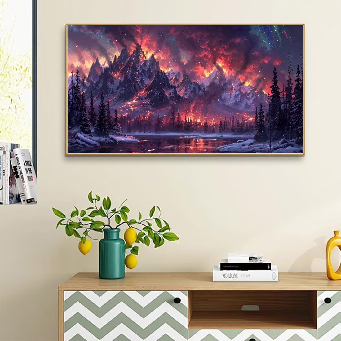 5D Diamond Painting Kit Natura, DIY DIY Adult Diamond Painting Landscape Picture Diamond Painting Kids Cross Stitch Accessories, Home Wall Decor 70x140cm X-1000