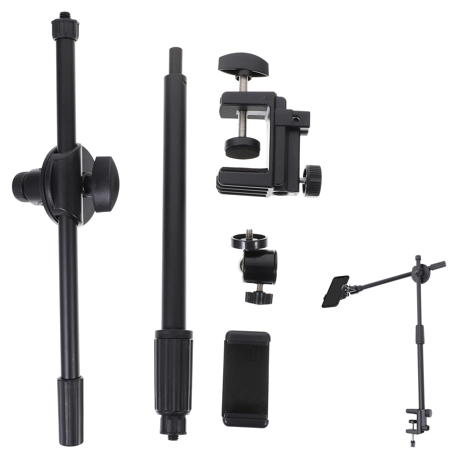 Soporte para Teléfono de Escritorio Ajustable 360 Grados Base Antideslizante de Silicona y Material Abs para Video y Cabeceras