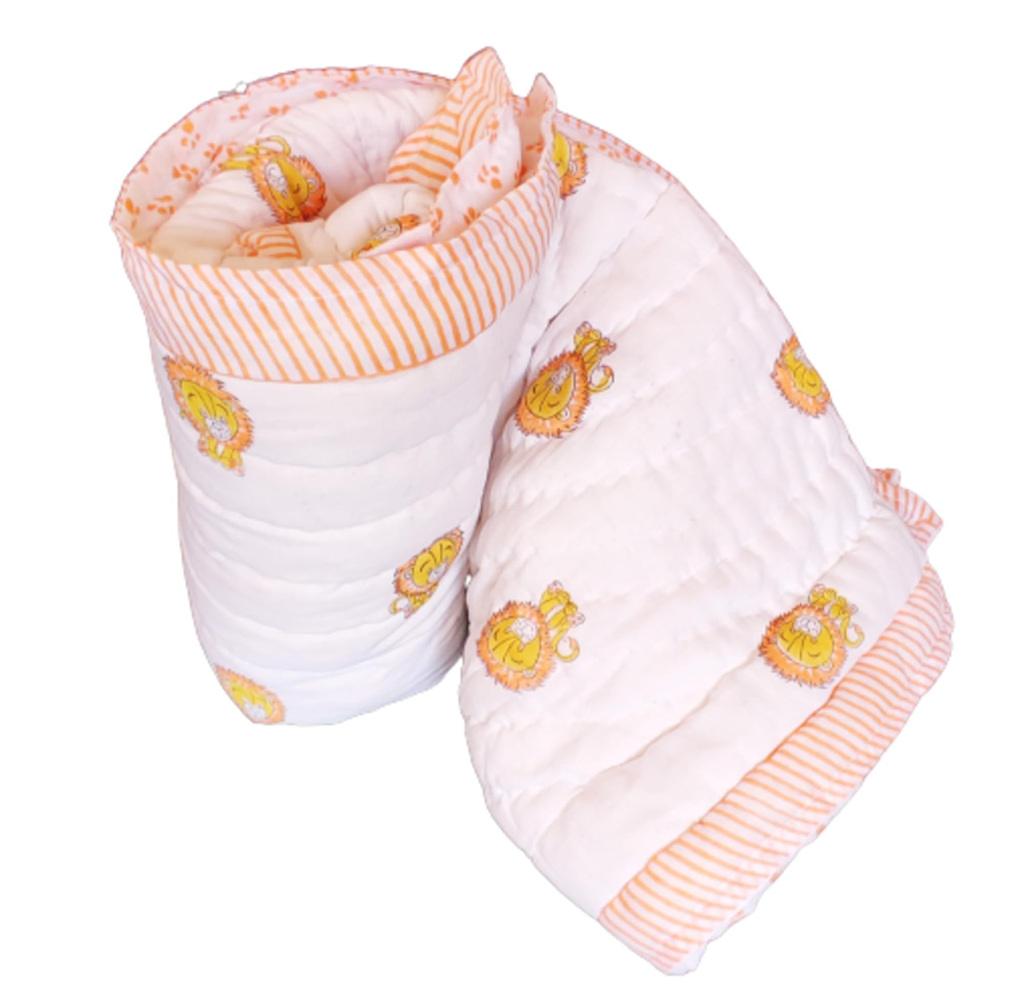 Couvre-lit bébé Kantha en coton anti-irritations motif floral