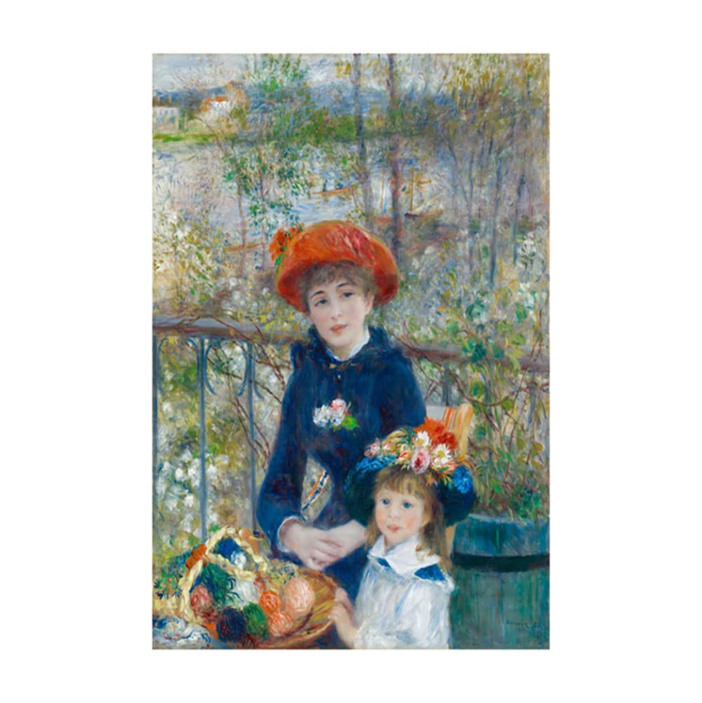 Peinture Renoir Deux Soeurs impression giclée sur toile haut de gamme format 90x140 cm