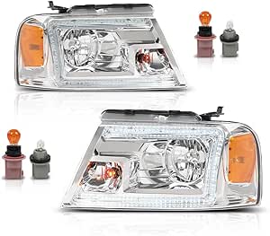 Faros Negros Ford F150 2004 2005 2006 2007 2008 | Meses Sin Interés