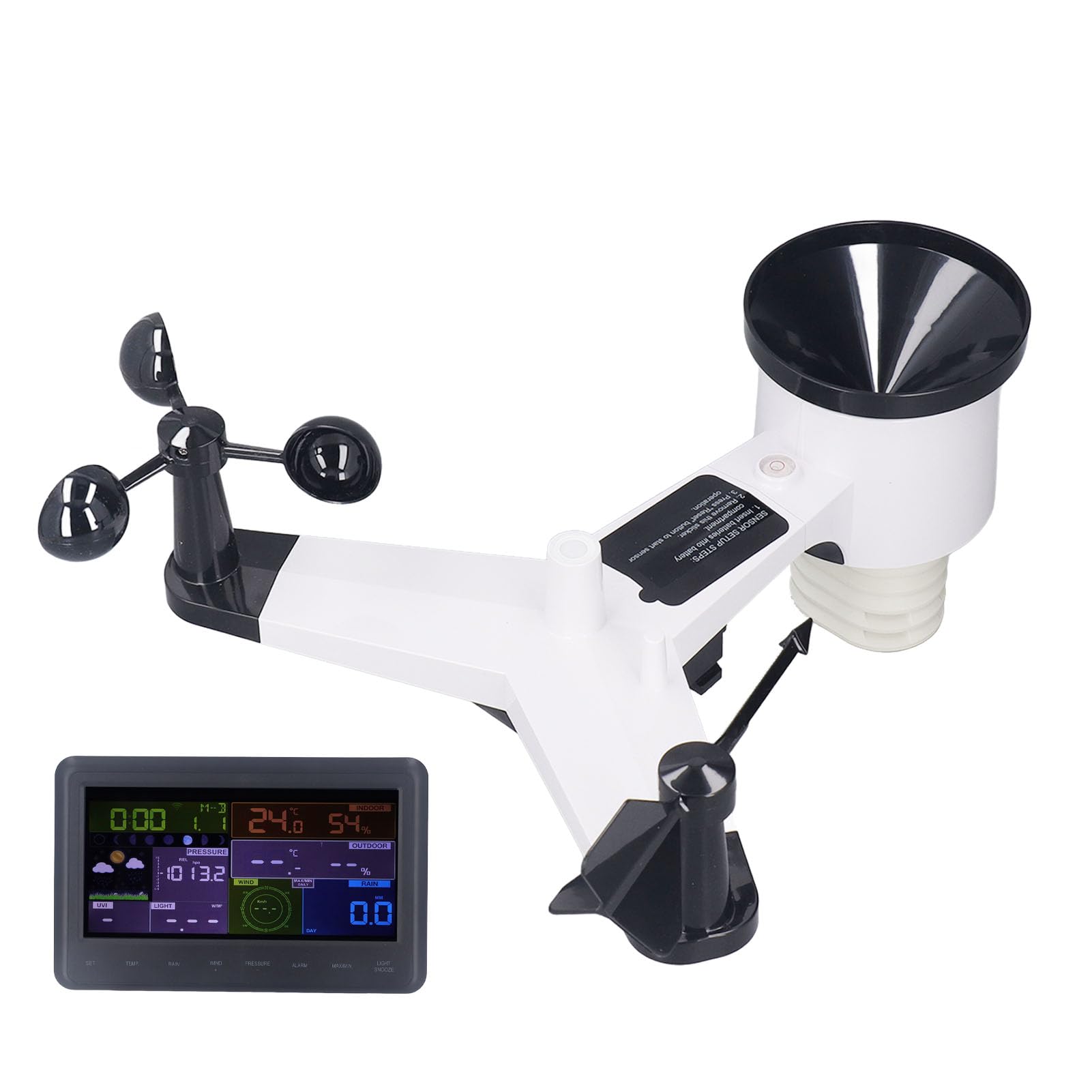 Station de surveillance météorologique, Center météo amélioré, intérieur et extérieur, écran Lcd multifonctionnel pour maison, ferme, Camping, camping-car, voyage