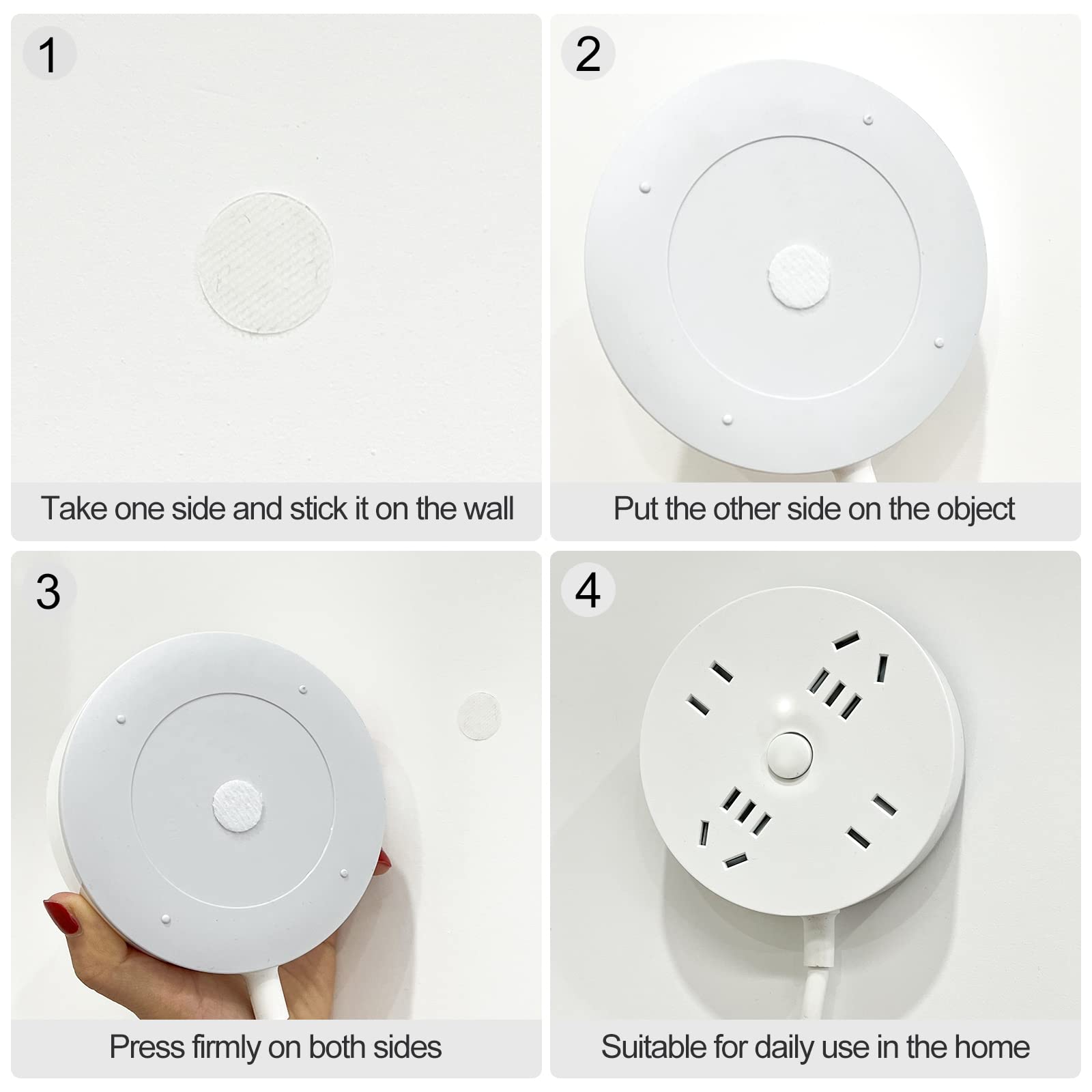 KEWUZY Adhesivo Redondo 15mm, 504 Pares Lunares Cintas Autoadhesivo Puntos, Gancho y Bucle Autoadhesivos Puntos, Pegajoso Monedas Puntos para Manualidades, Pegar Fotos, Sobres(Blanco)