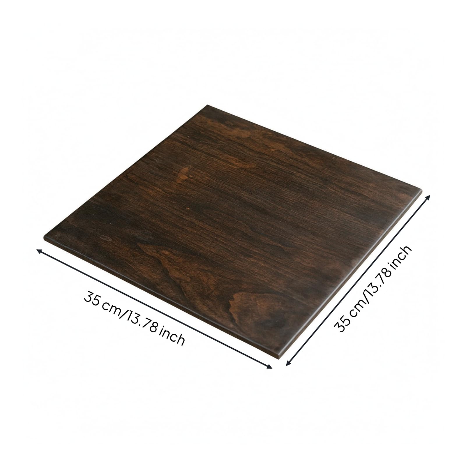 Plateau Service en Bois, 35 × 35 × 1 Cm