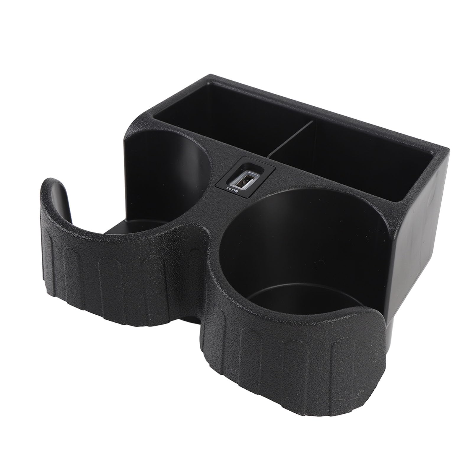 RiToEasysports Portavasos para Consola Central Consola de Plástico Portavasos Doble con Puerto USB Fácil Instalación Diseño Resistente Al Calor para Conductores Que Organizan Dos Bebidas y Artículos