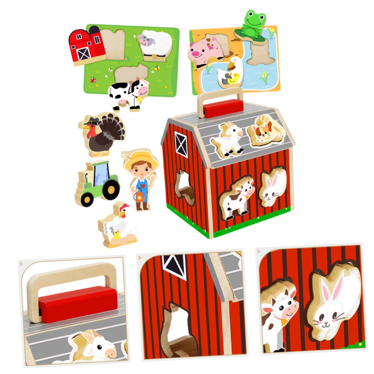 Puzzle de Cabane en Bois pour Garçon et Filles, Assemblage sans Colle | 1 Set, Design Interactif, pour Interaction Parent-garçon et Filles et Famille, Jouet Éducatif Montessori