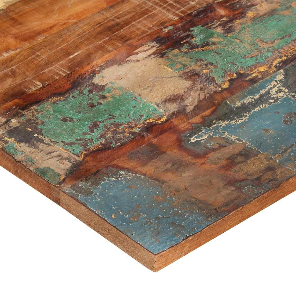 Tavolo in legno massello 70 x 60 cm, 25 – 27 mm, rettangolare, patina unica, look rustico moderno, salvaspazio, per sala da pranzo, cucina, balcone, tavolino da caffè, telaio fai da te
