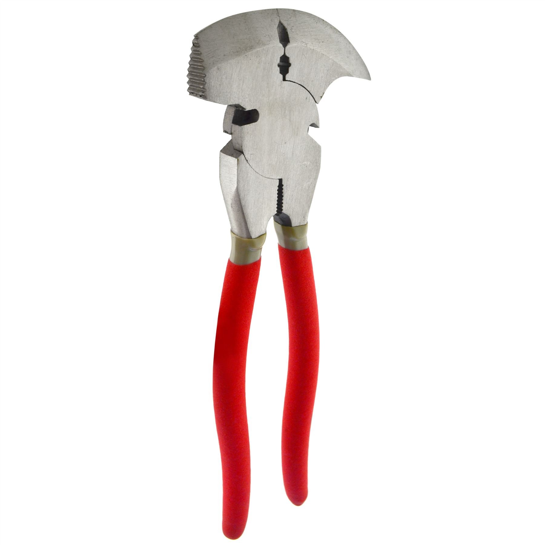 Ab Tools Red Fencing Pliers Staple Remover Removal Tool Clamp Pincer 10" / 250Mm Hammer