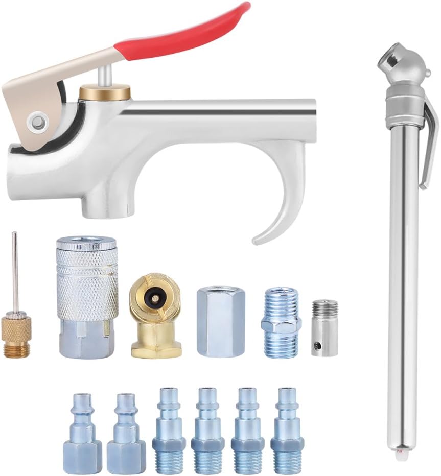 14Pcs Air Blow Gun Kit, Air Compressor Tool Blow Gun Dust Removing