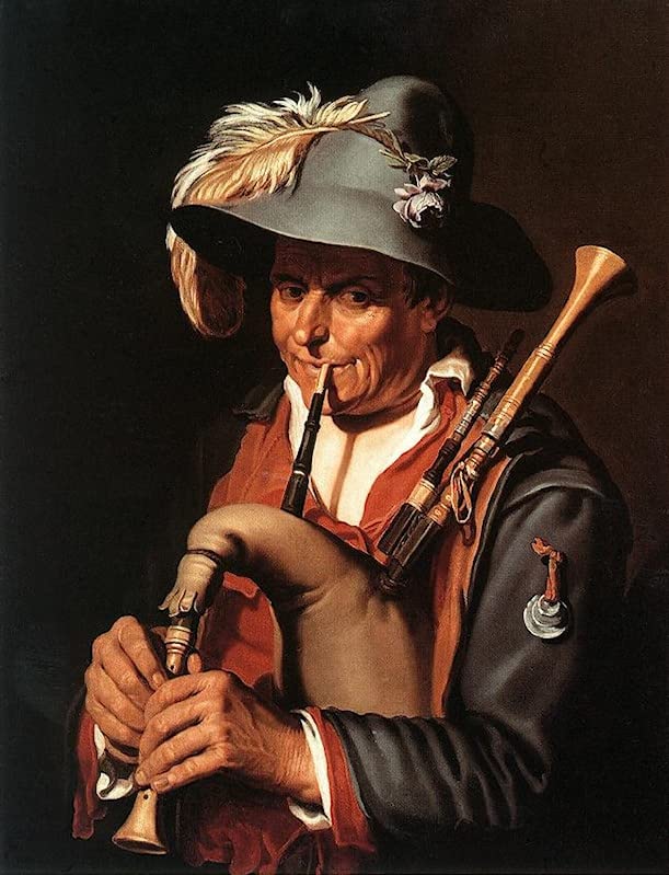 Le joueur de cornemuse Abraham Bloemaert toile artistique pour insuffler l'âme de l'art classique