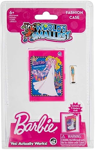 Miniatura 1 de Worlds Smallest Barbie Fashion Case Miniatura, incluye 1 funda y 2 micro figuras, estilos seleccionados al azar