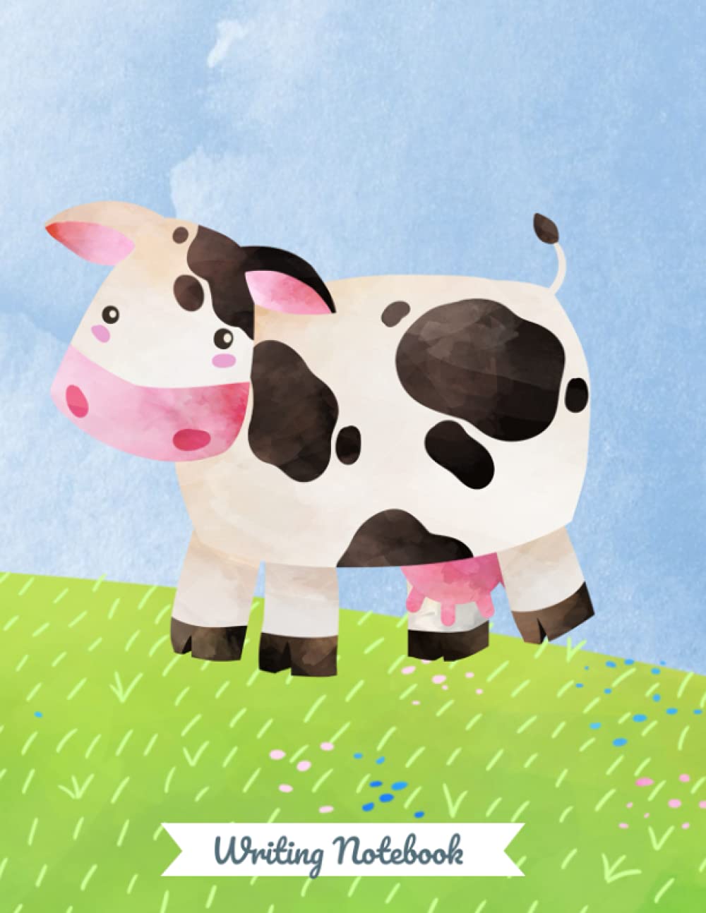Cow Farm Notebook Journal Farm Composition Notepad Writing Theme Gifts Kids School 8.5 x 11 College Ruled | Really Cute Notebooks