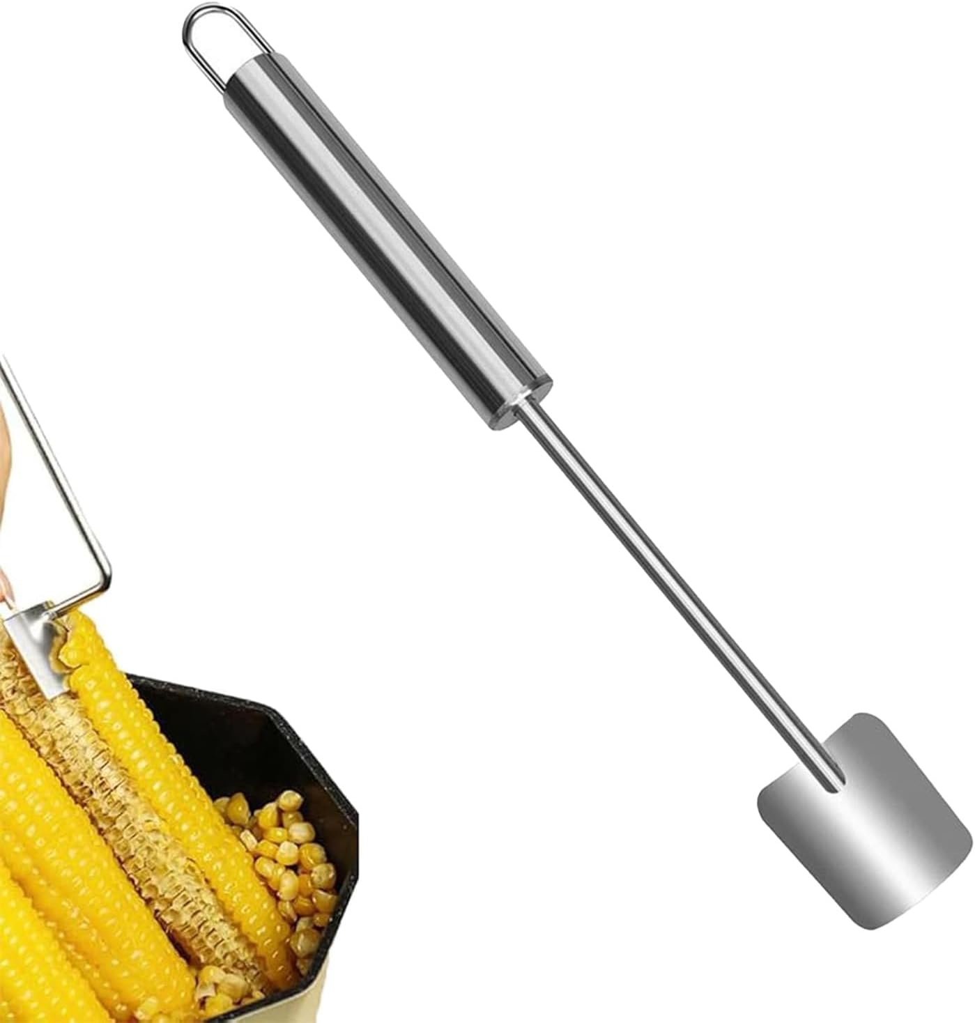 2 Packs Corn Peeler for Corn on the Cob, 2025 New Easy Clean Corns Stripping Tool, Long Handle Stainless Steel, Tool Kitchen Gadgets as Gift for Women (1 PCS)