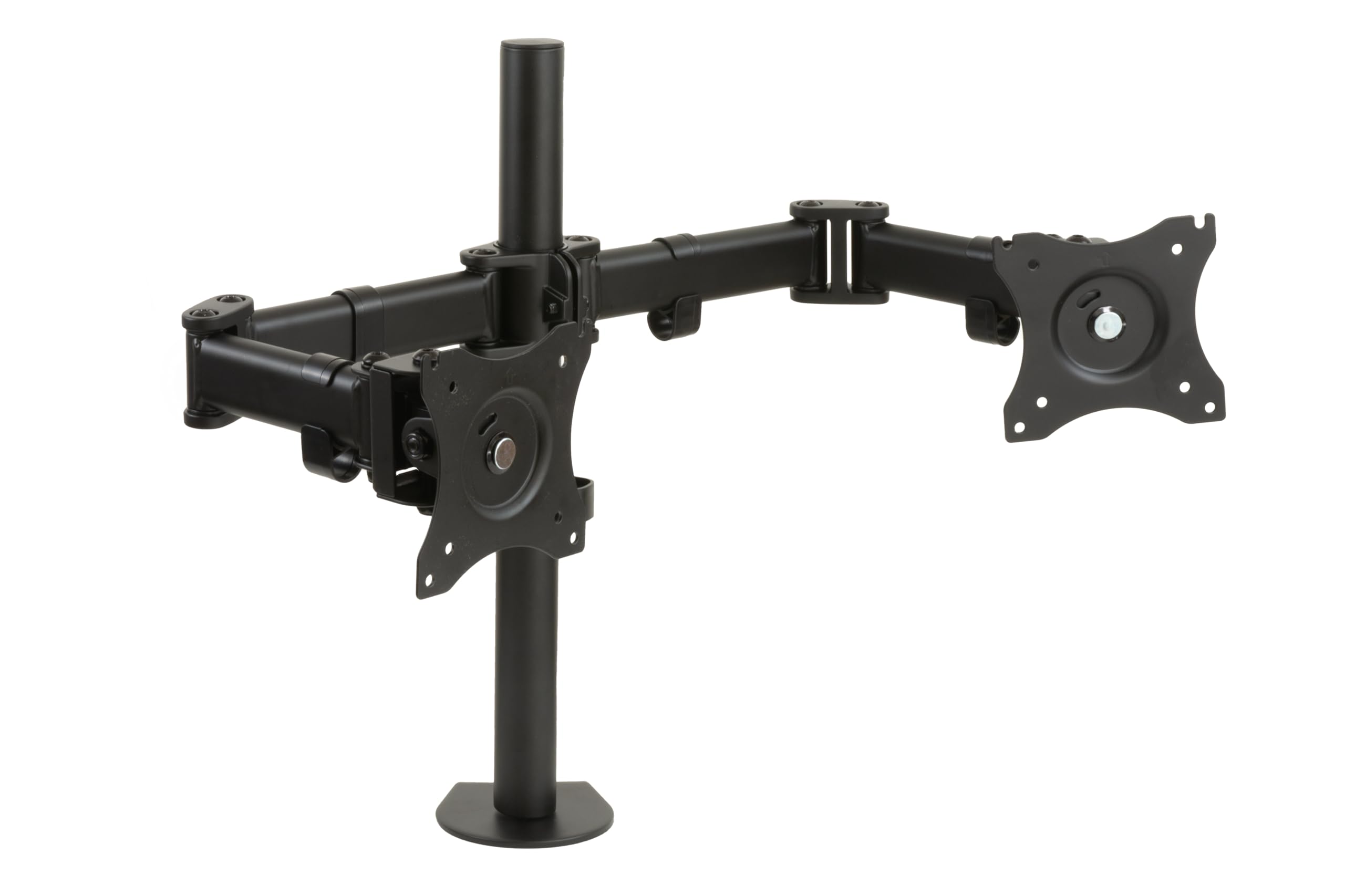 LINK LKBR07 Braccio Supporto da Tavolo con Morsa per 2 Monitor 13-27" Fino a 8 kg a 3 Snodi, Nero