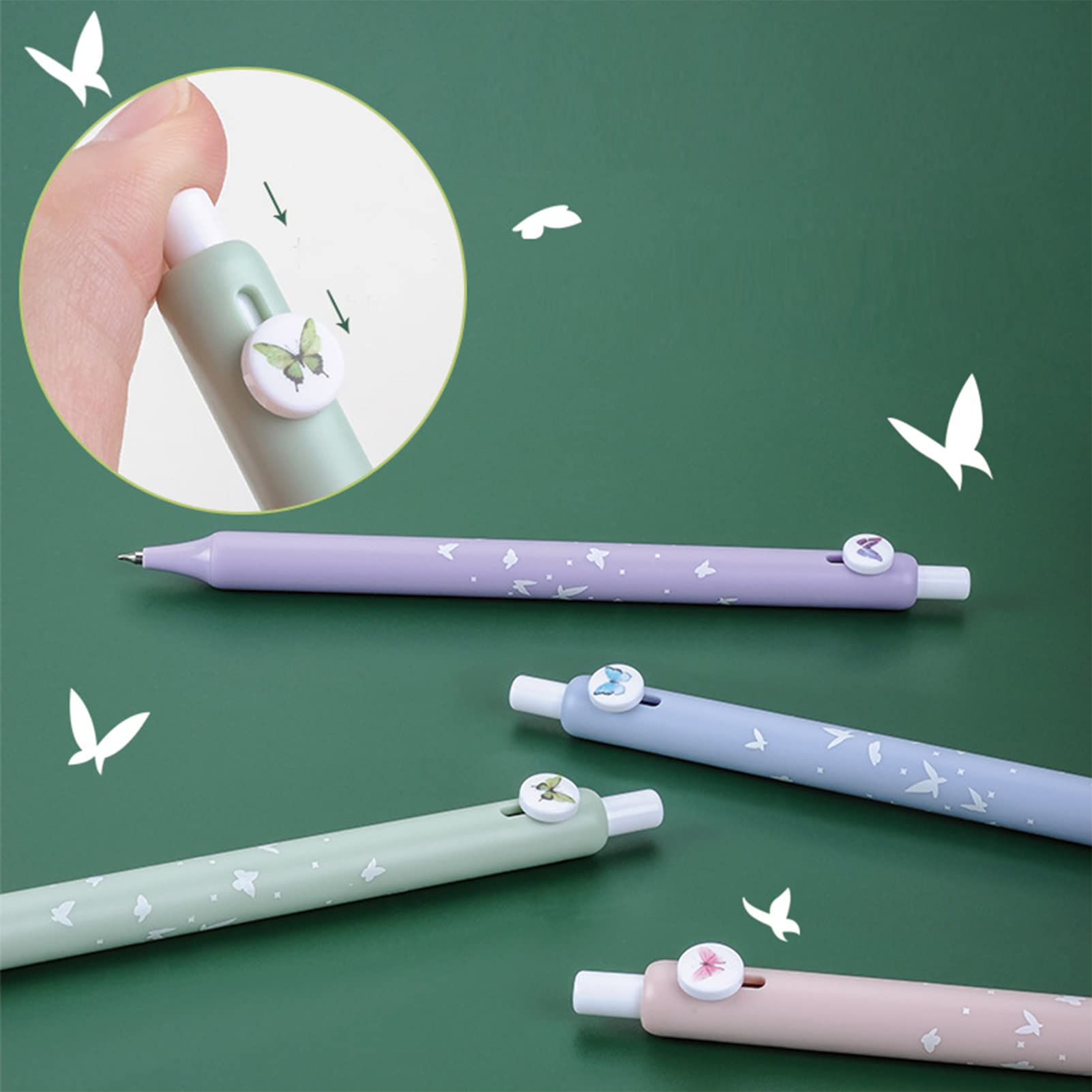 4 Pcs Gel Ink Pens Cartoon Retractable Pens Cute Animal Pen 0 5mm Ballpoint Pen Office School Supplies — view 3