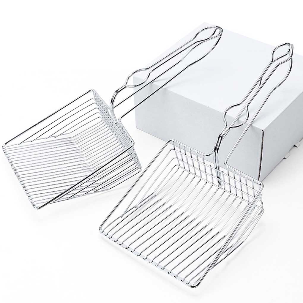 Set di 5 pala per lettiera, grande, setaccio fine, in metallo, resistente, forniture per animali domestici, paletta per urina con supporto per gatti, 23 linee, stile A 23 linee