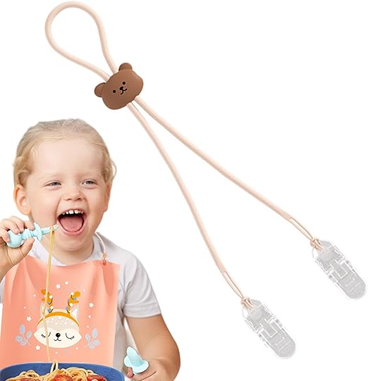 Napkin Holder Clip Adjustable Silicone Napkin Clip Lanyard Flexible