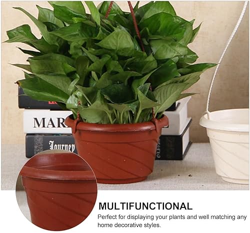 Miniatura 4 de DOITOOL 12 unids octogonal de plástico maceta soporte para plantas soporte de hilo al aire libre perchas plástico planta pared plantador plástico