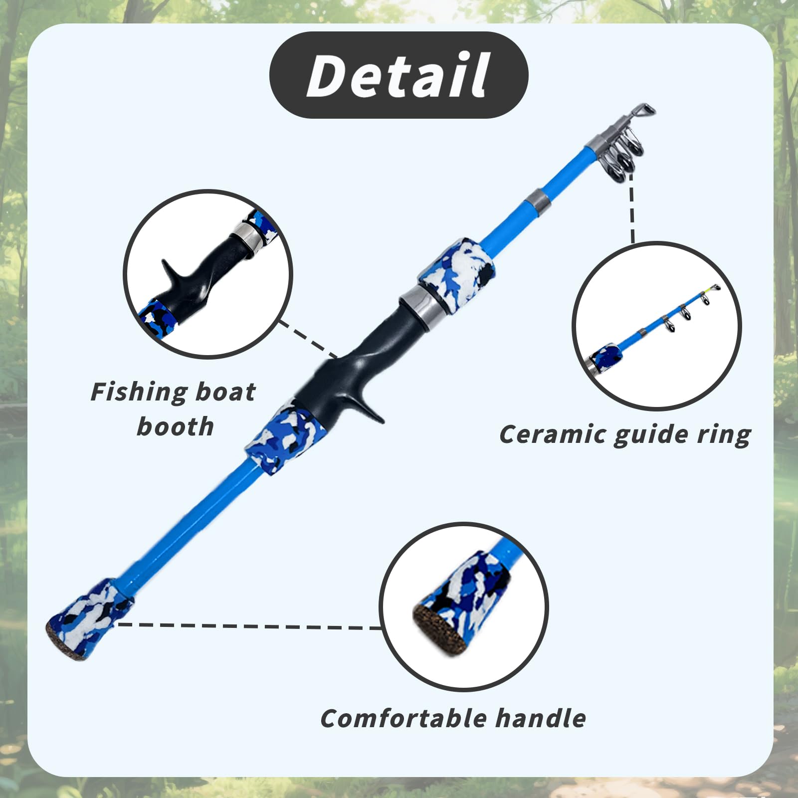 Hyran Canne A Peche Enfant, Canne A Peche Telescopique, Canne